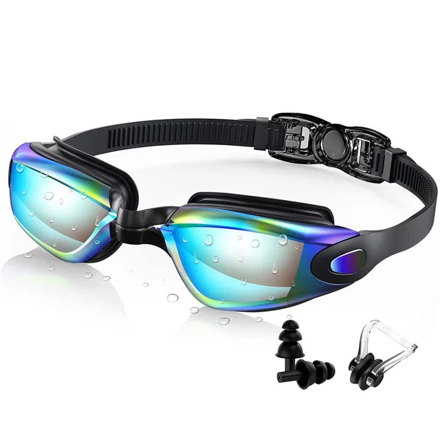 Swimming Goggles Professional Waterproof Swim Eyewear Glasses Anti-Fog 100% UV Protection